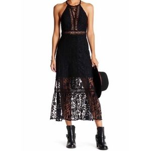 Free People Anastasia black eyelet dress